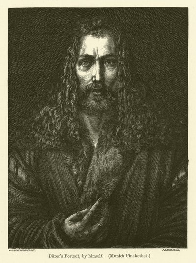 Zelfportret van Duitse schilder en graveur Albrecht Dürer door Albrecht Dürer